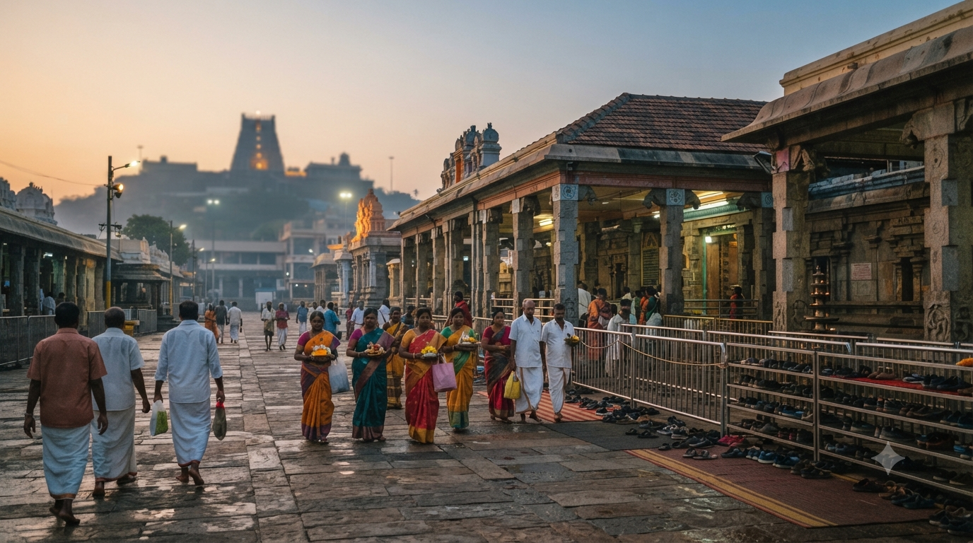 Annavaram Sunday vratham timings with devotees arriving for morning worship