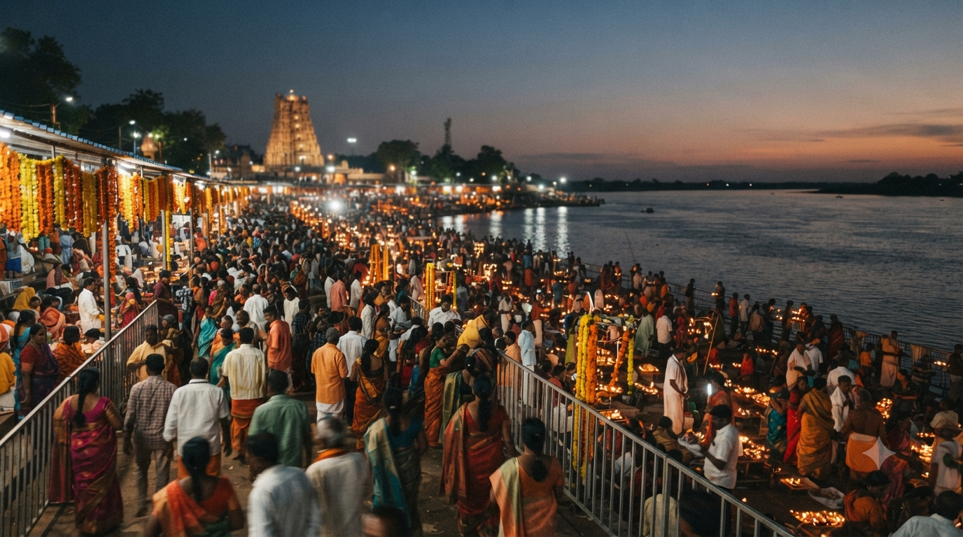 Bhadrachalam Ramanavami Brahmotsavam dates with festival crowd and temple lights