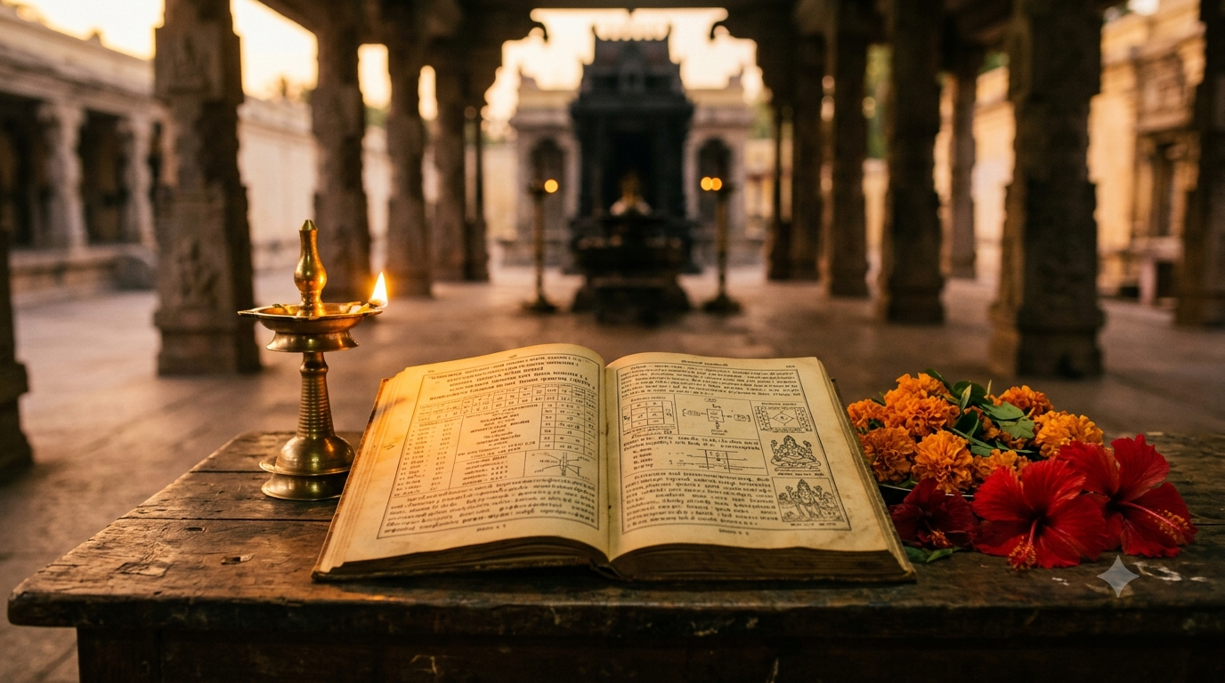 Panchang page and brass lamp illustrating the Hanuman Jayanti always Tuesday date myth