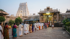 Karvetinagaram Temple Timings with pilgrims arriving for Sri Venugopala Swamy darshan