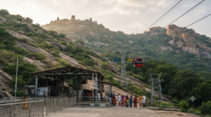 Sholingur Temple Rope Car on the Periya Malai hill route
