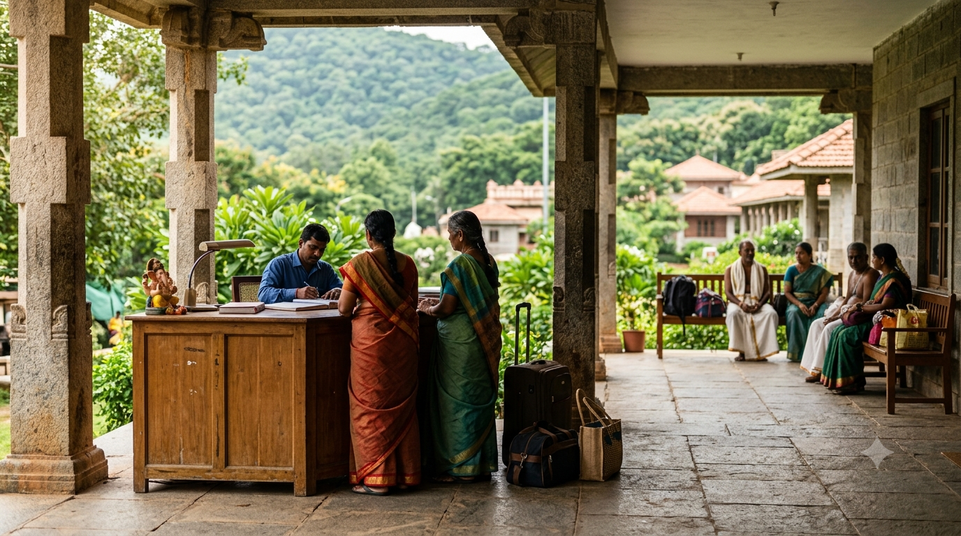 Hathiramji Mutt online booking enquiry and Tirumala accommodation planning
