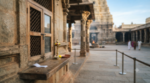 Alampur Jogulamba Chandi homam verification at a temple seva counter