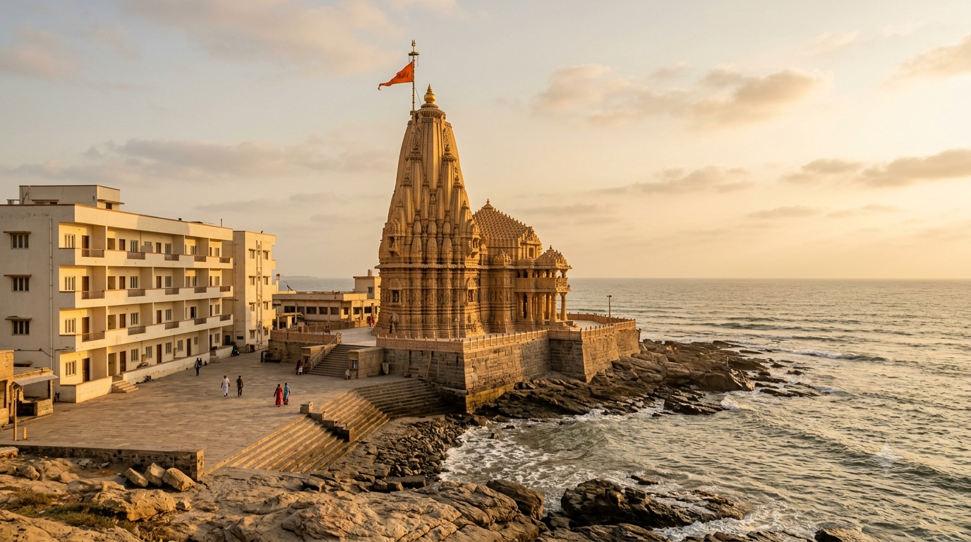 Lilavati Guest House Somnath, the Shree Somnath Trust guest house near the Jyotirlinga temple by the Arabian Sea