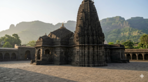 Trimbakeshwar VIP Darshan booking temple entrance and stone shikhara in Nashik, Maharashtra