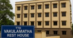 TTD TTD Vakulamatha Rest House Tirumala building in Tirumala with signboard in front