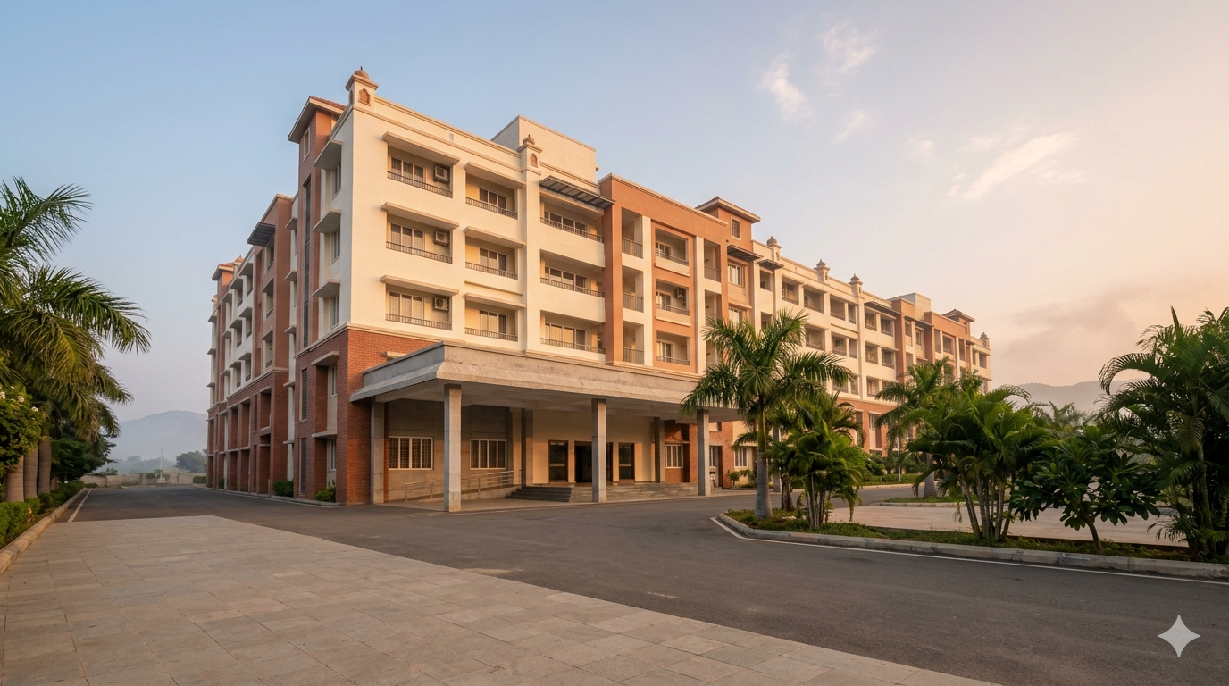 Vishnu Nivasam booking complex exterior opposite Tirupati Railway Station, a TTD pilgrim guest house