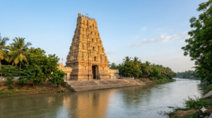 Kanipakam Temple seva timings guide showing the Vinayaka Swamy gopuram entrance in Chittoor