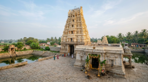 Kanipakam VIP darshan booking guide – South Indian Ganesha temple gopuram and stone courtyard