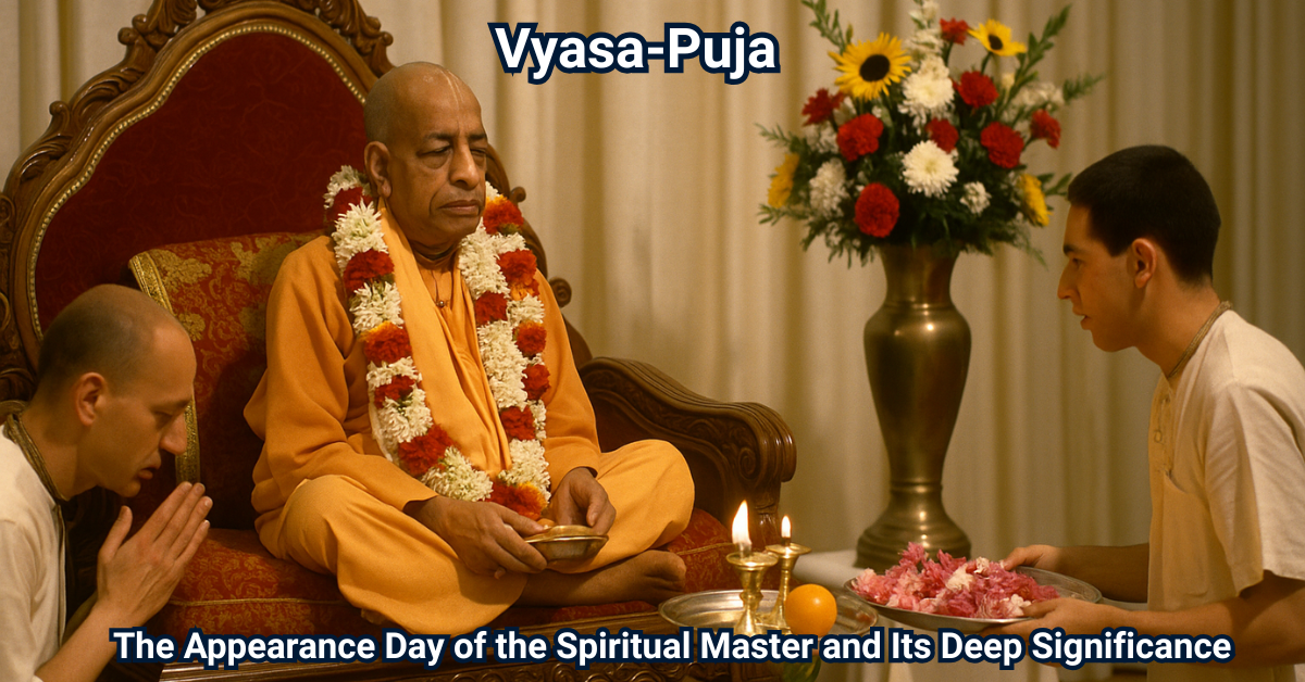 Srila Prabhupada in Vyasa-Puja observance