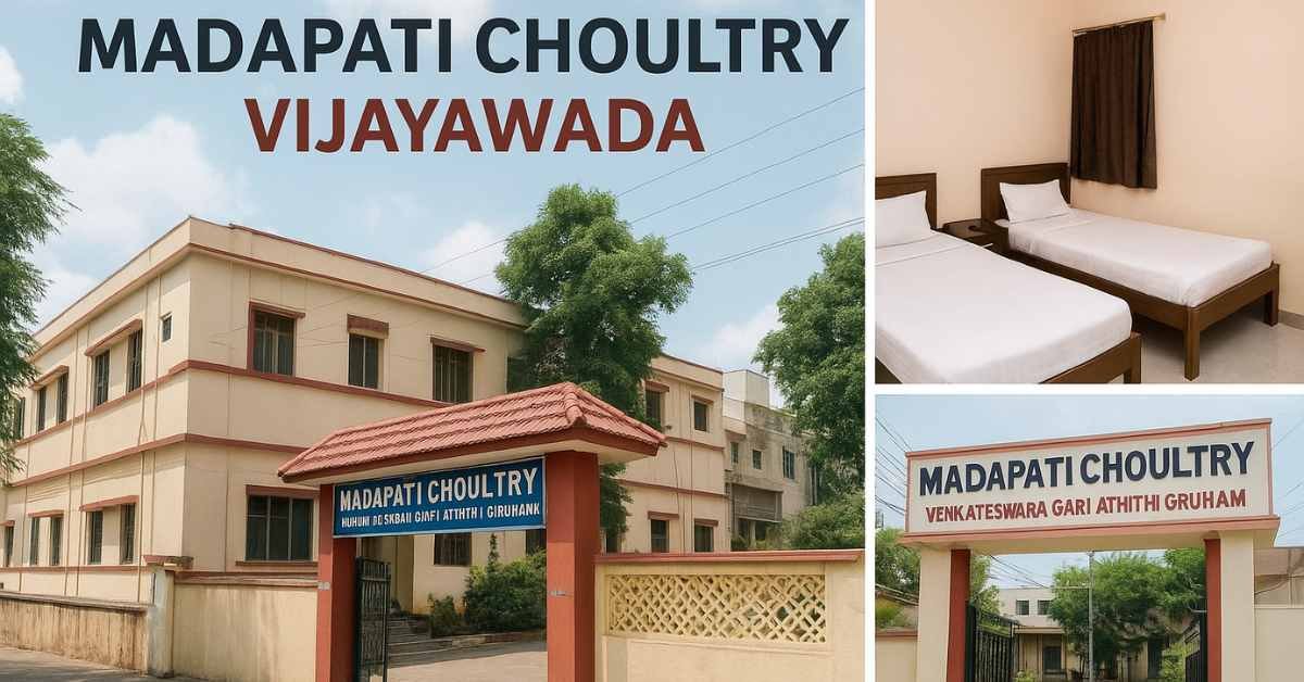 Madapati Choultry Vijayawada exterior and room view near Kanaka Durga Temple