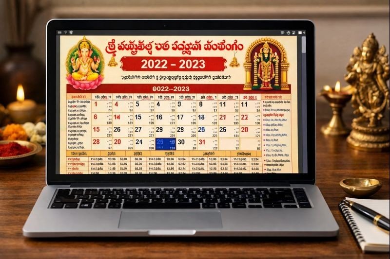 2022 to 2023 panchangam in telugu pdf download illustration