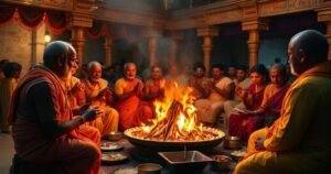 Significance and Procedure of Chandi Homam fire ritual with priests and offerings