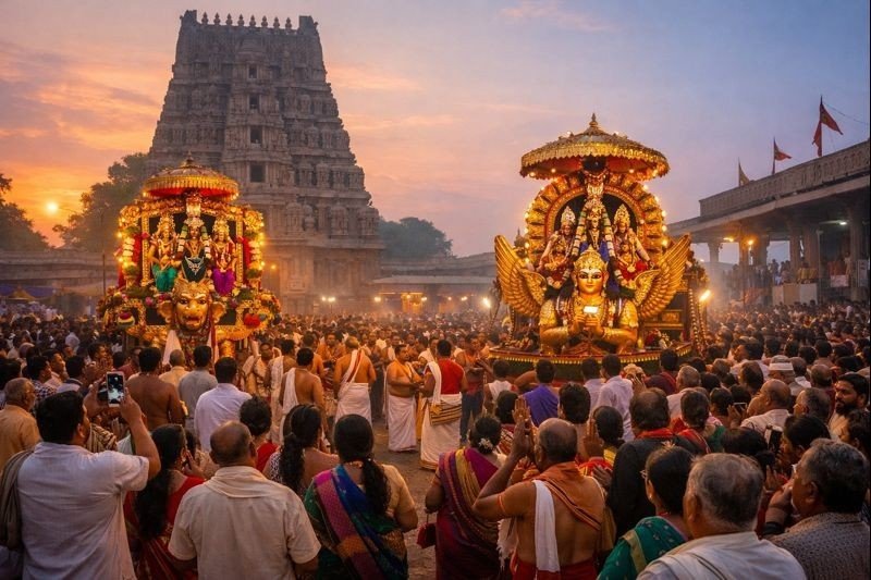 Sri Rama Navami Brahmotsavam Vontimitta Temple festival procession