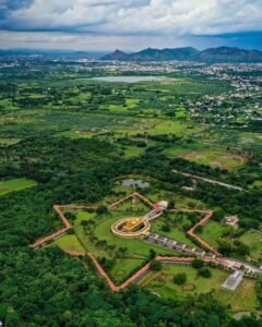 Vellore Golden Temple Darshan with temple exterior and star path
