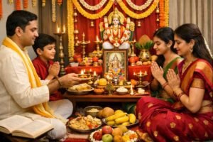 2022 Sri Satyanarayana Vratam Puja Ritual scene