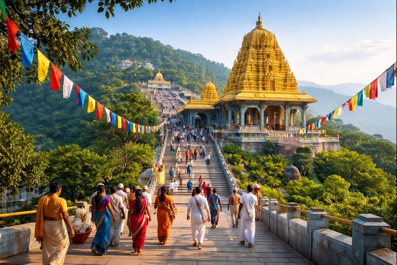 Annavaram Satyanarayana Swamy Vratham online booking guide at temple entrance