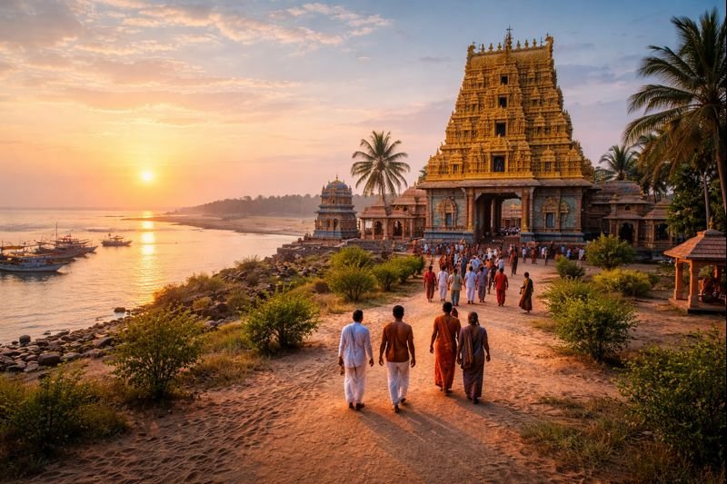 antarvedi temple timings scenic sunrise at Sri Lakshmi Narasimha Swamy Temple