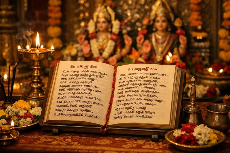 Ashtalakshmi Stotram Telugu Lyrics devotional text