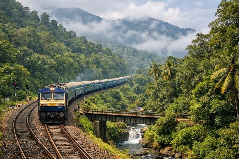 Bangalore Kukke Subramanya Train journey through Western Ghats