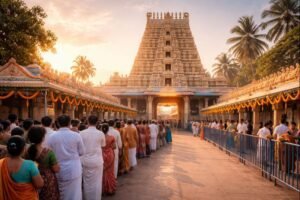 Dwaraka Tirumala Temple Timings and darshan scene
