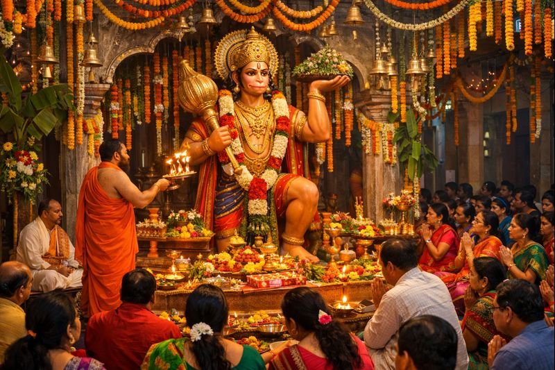 Importance Significance Hanuman Jayanthi celebration at temple
