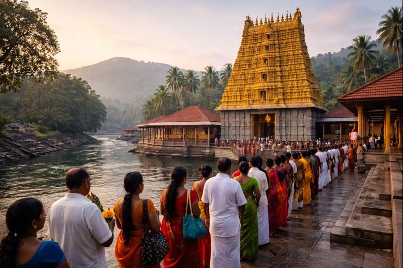 Kollur Mookambika Temple Darshan pilgrimage scene