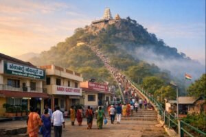 “Kotappakonda temple accommodation and hill surroundings”