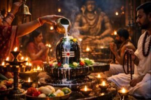 Maha Sivaratri Pooja Vidhi ritual with Shiva lingam
