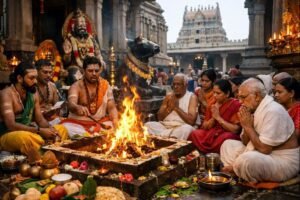 Mrityunjaya Homam Thirukadaiyur fire ritual at the temple