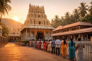 narayanavanam temple darshan timings view of temple and devotees