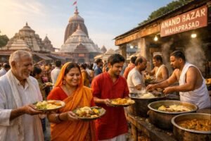 Puri Jagannath Temple Prasadam distribution scene