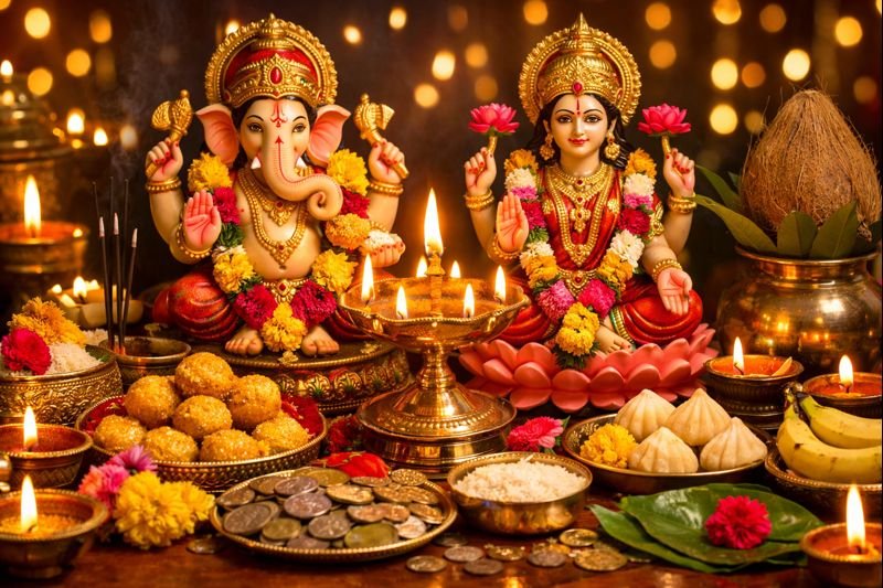 Significance Lakshmi Ganapati Pooja detailed ritual altar