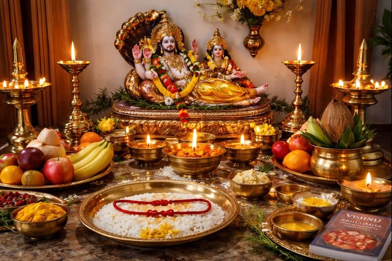 Significance Sri Anantha Padmanabha Vratham ritual setup