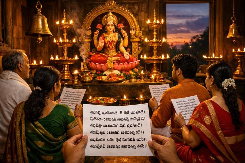 Sri Mahalakshmi Ashtakam Telugu devotional chant guide