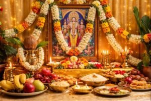 Satya Narayana Vratam dates 2021 calendar and puja setup.
