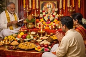 Sri Satya Narayana Vratam pooja list procedure with offerings