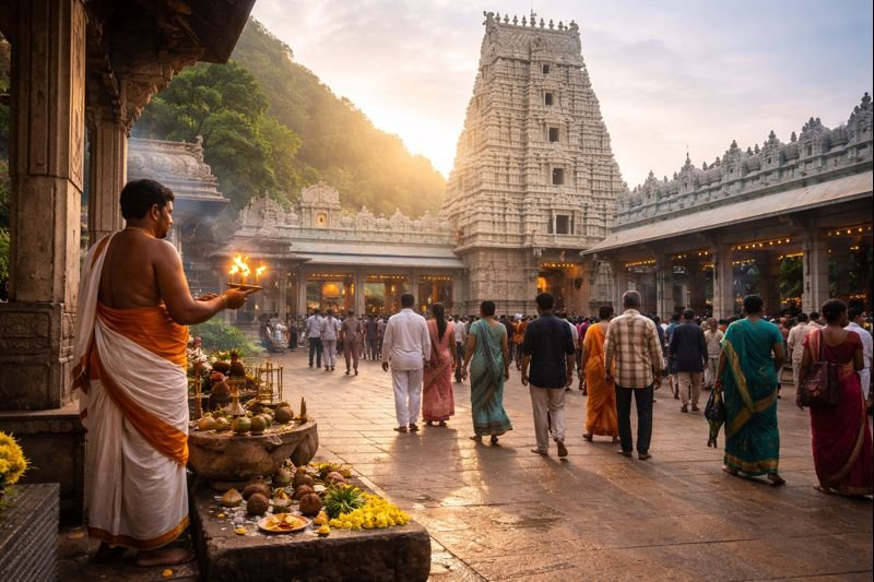 Sri Kalahasti Temple Darshan Online Booking Sri Vyasa Pooja at the temple entrance