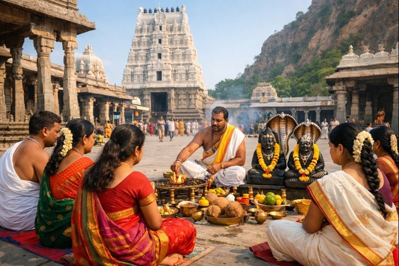Srikalahasti Rahu Ketu Pooja at Sri Kalahasteeswara Temple.