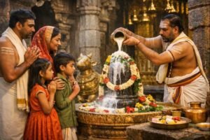Srisailam Temple Abhishekam ritual at Mallikarjuna Swamy Temple