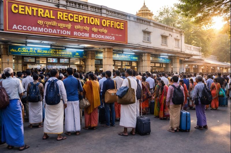 "Tirumala Cro Office Timings room booking queue at CRO office"