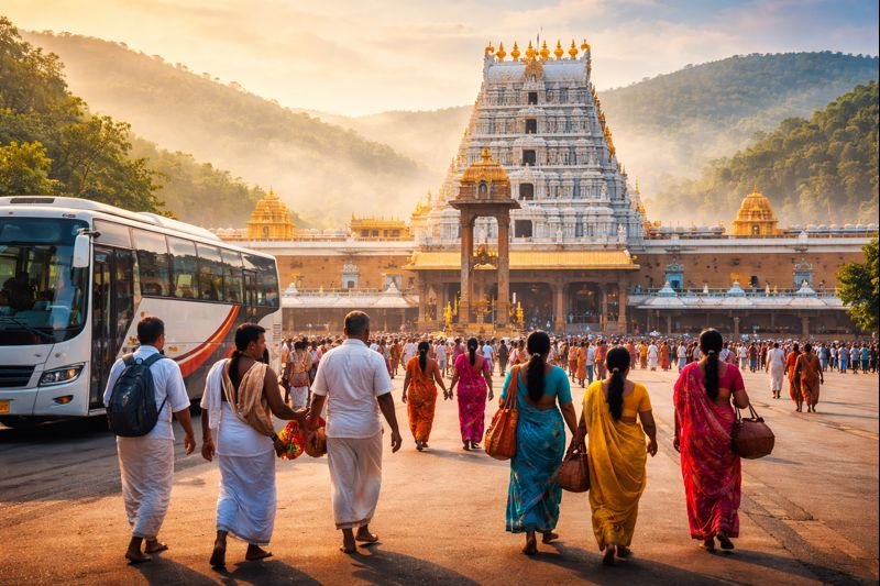 Tirupati One Day Package - Pilgrims at Tirumala Temple