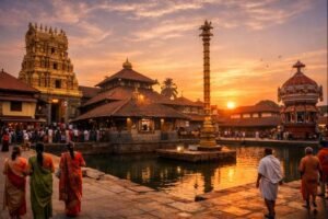 Udupi Sri Krishna Temple travel guide and temple exterior