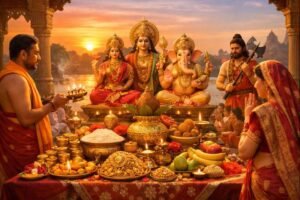 Which God Is Akshaya Tritiya guide explaining deities connected with the festival.