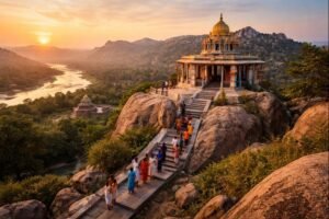 Yantrodharaka Hanuman Temple Timings and hilltop view in Hampi