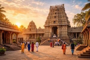 Kumararama Bhimeswara Temple Samarlakota timings and entrance view