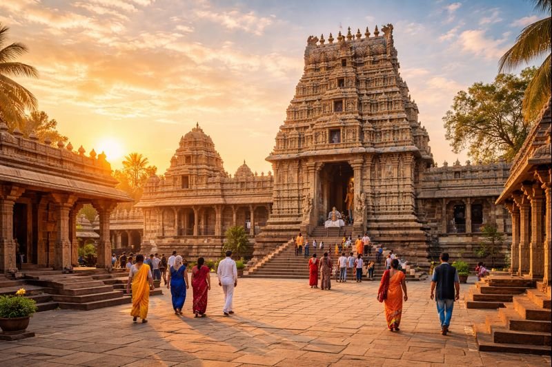 Kumararama Bhimeswara Temple Samarlakota timings and entrance view
