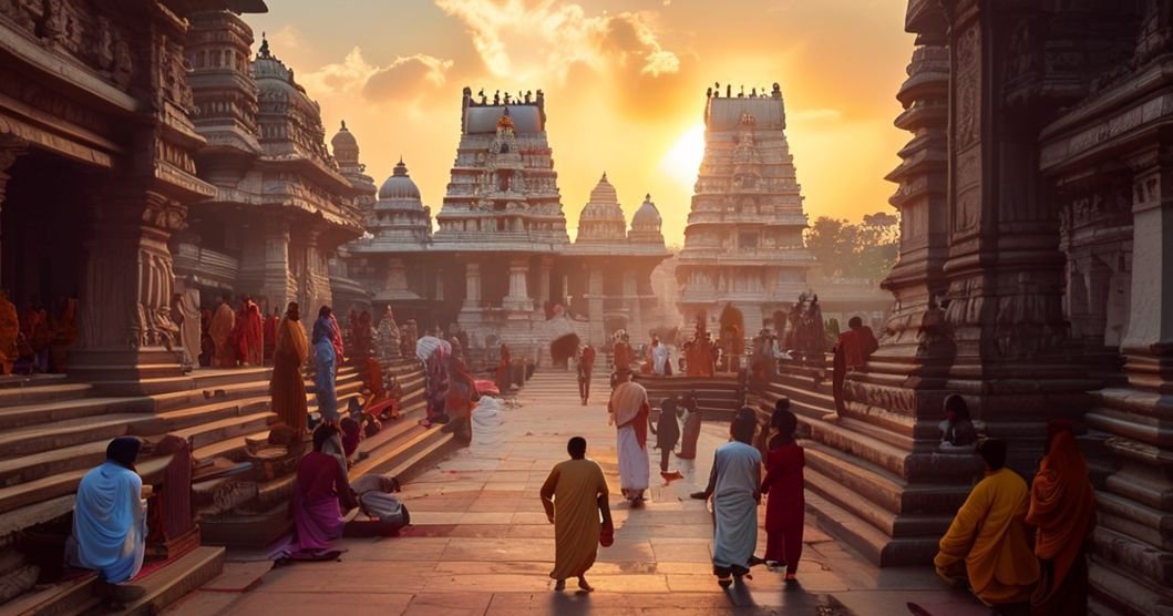 rameswaram narayana bali pooja booking procedure at temple steps during sunrise