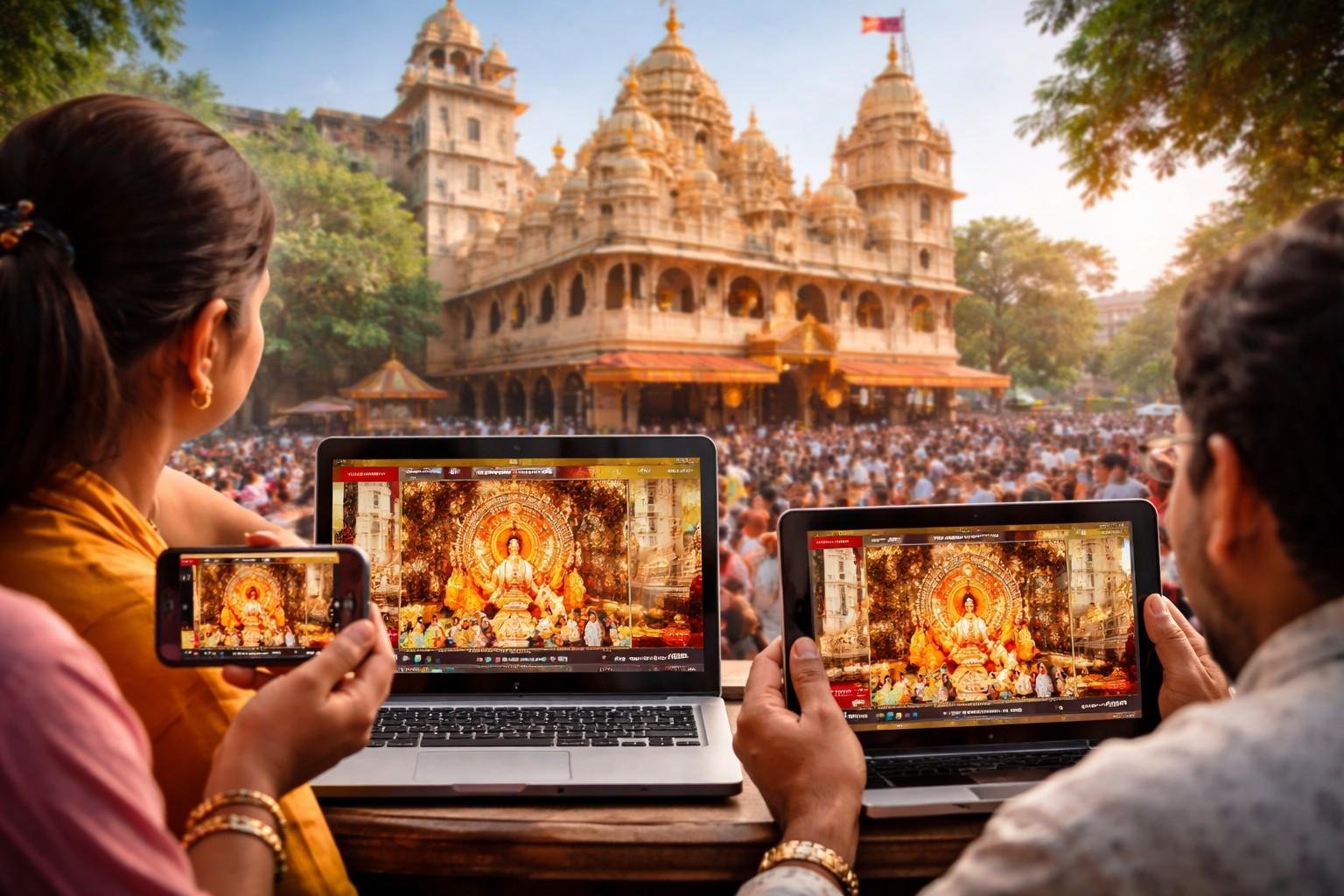 Shree Siddhivinayak Temple Online live darshan scene