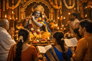 Sri Krishna Stavaraja Telugu devotional hymn scene